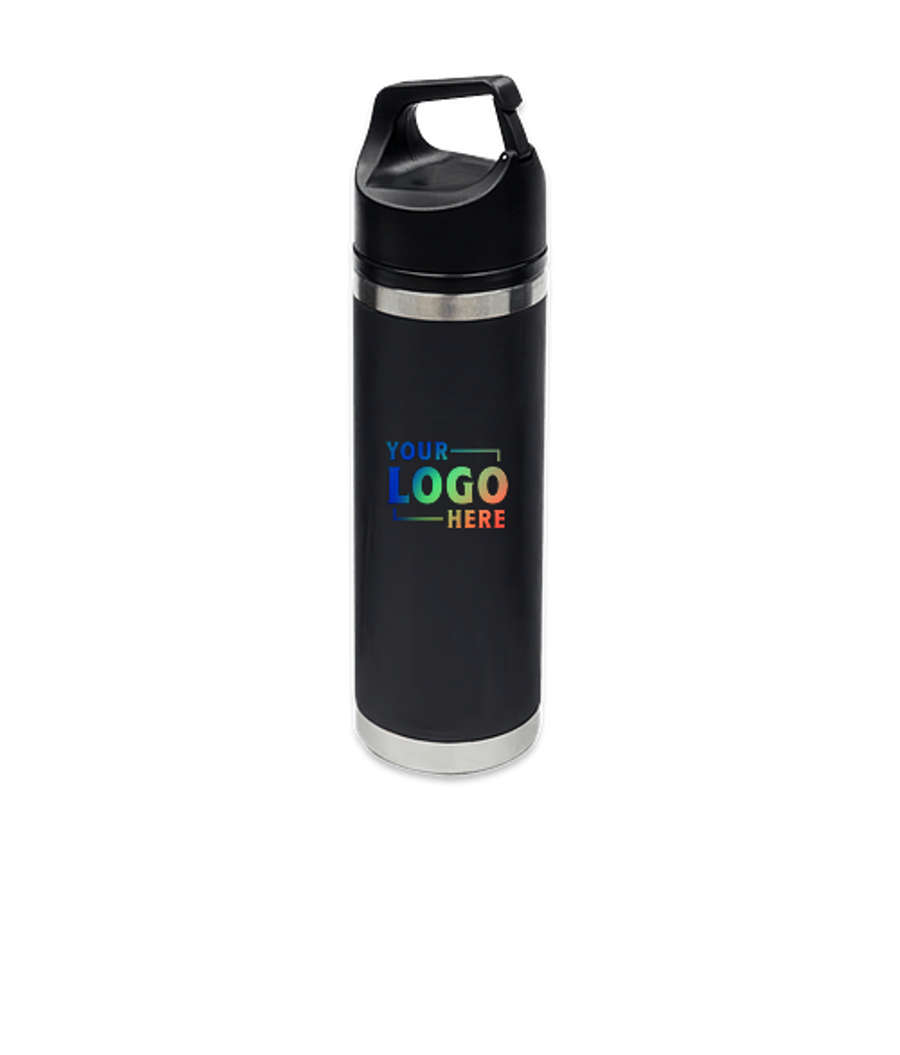 18 oz. Davenport Stainless Steel Water Bottle in Black