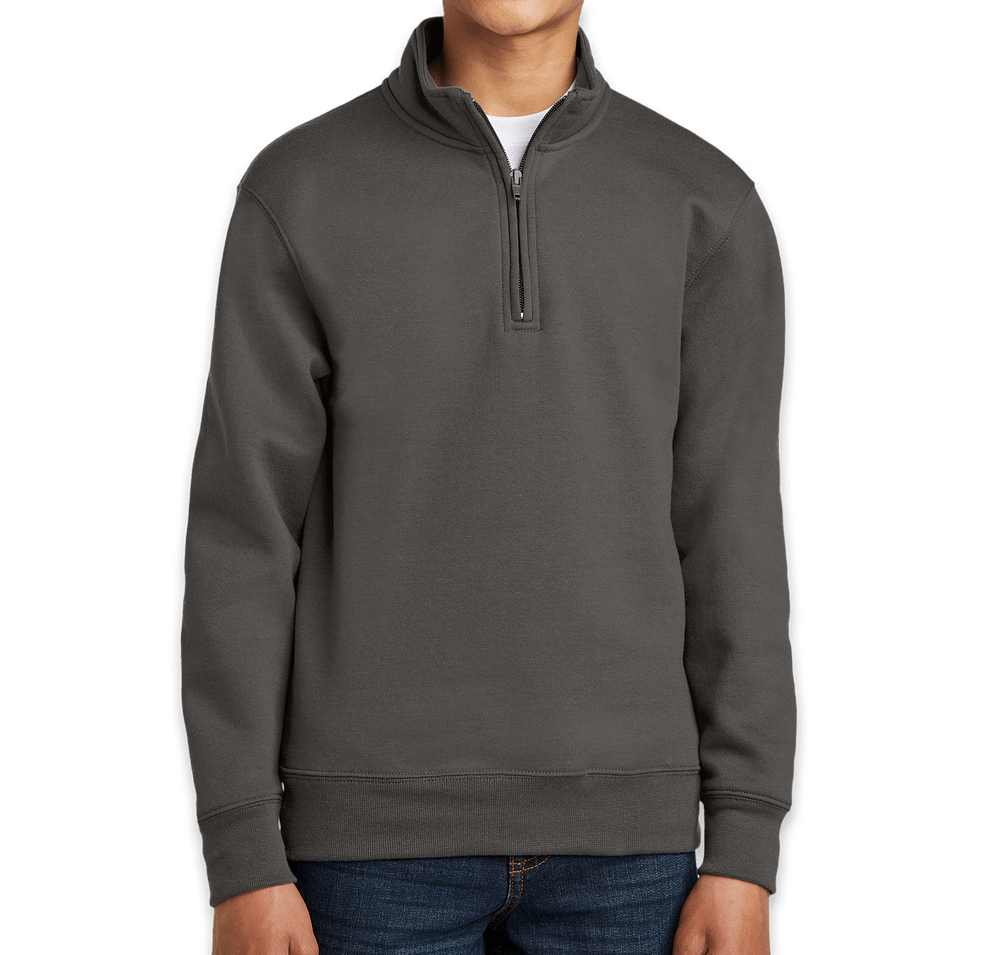 Port & Company Youth Core Quarter Zip Sweatshirt - Printed-default