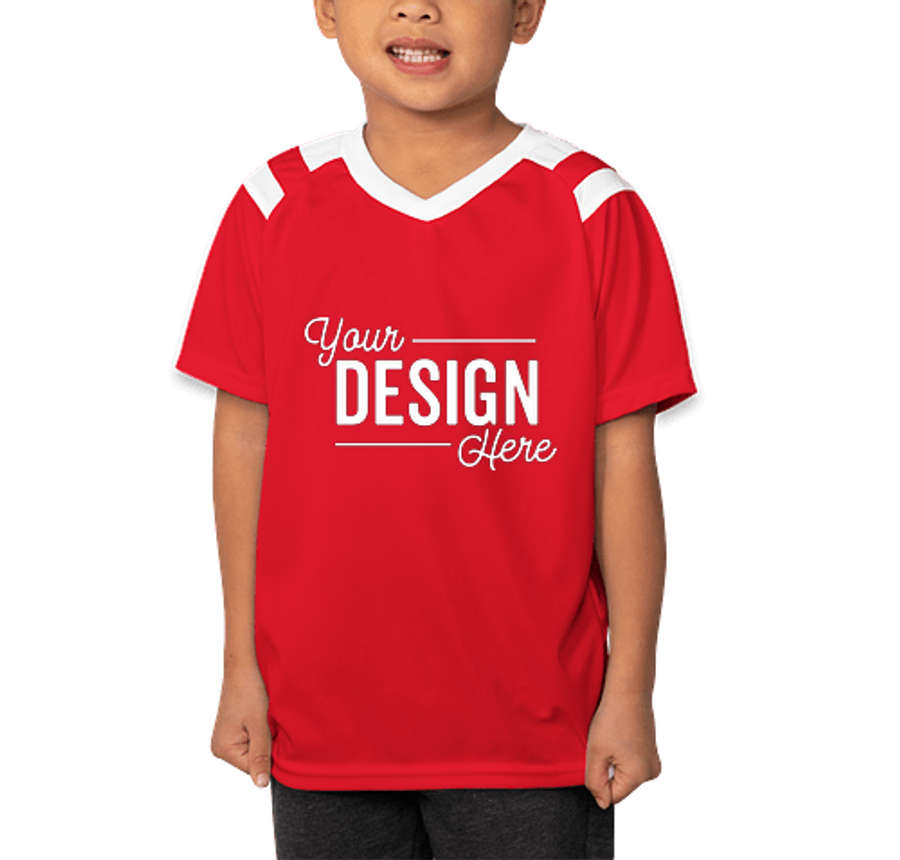 High Five Youth Sheffield Performance Jersey in Scarlet / White