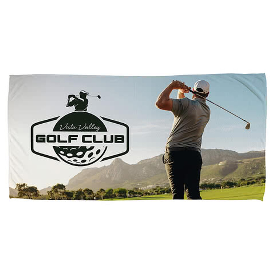 Full Color ULTRA Premium Sports Towel in White