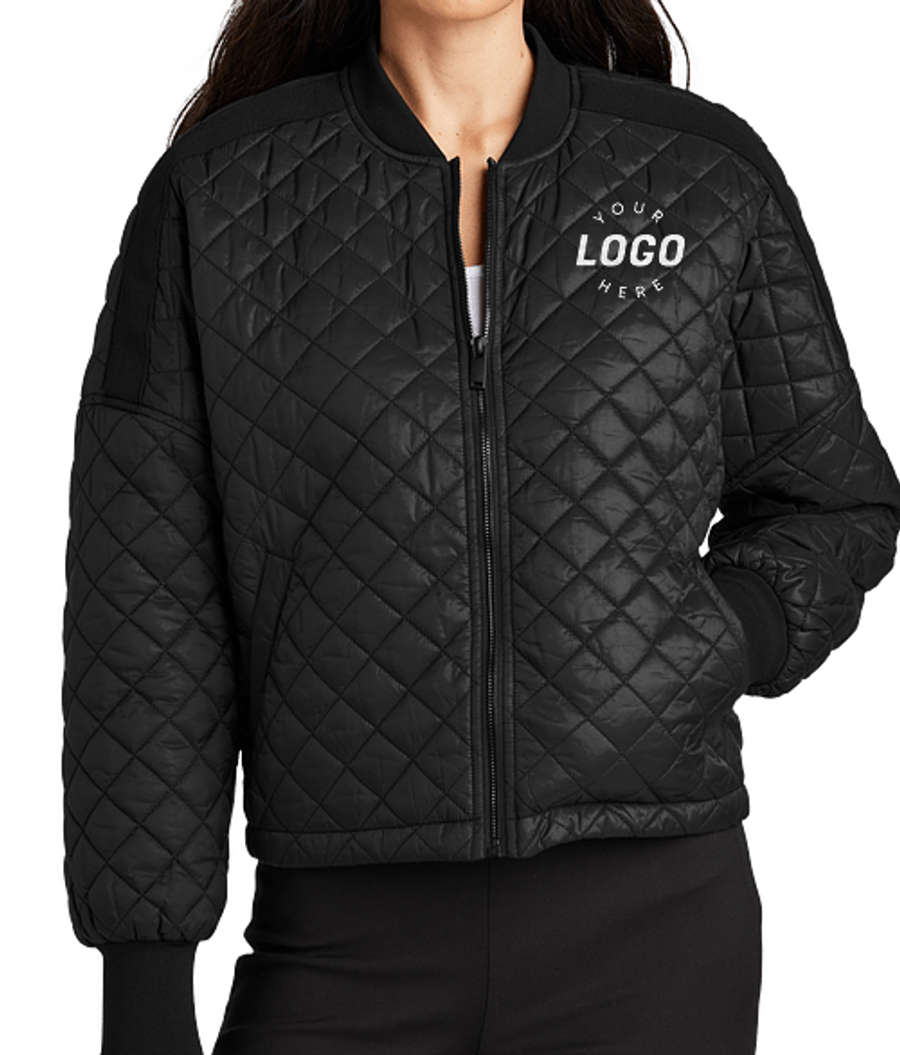 Mercer+Mettle Women’s Quilted Insulated Bomber Jacket in Deep Black