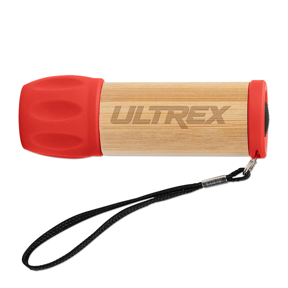 Laser Engraved Bamboo Flashlight