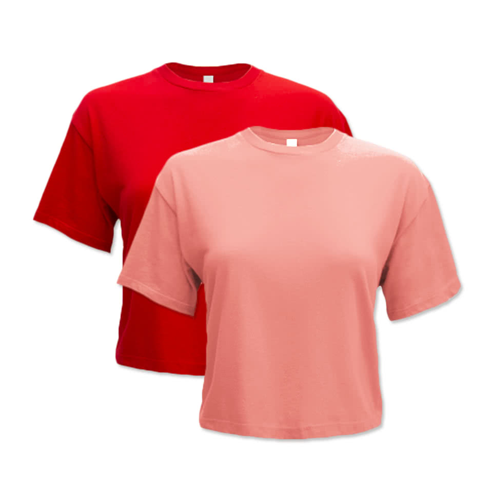 plain t shirt crop top
