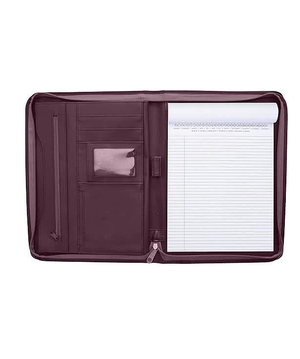 Debossed Ultrahyde Zippered FSC Padfolio