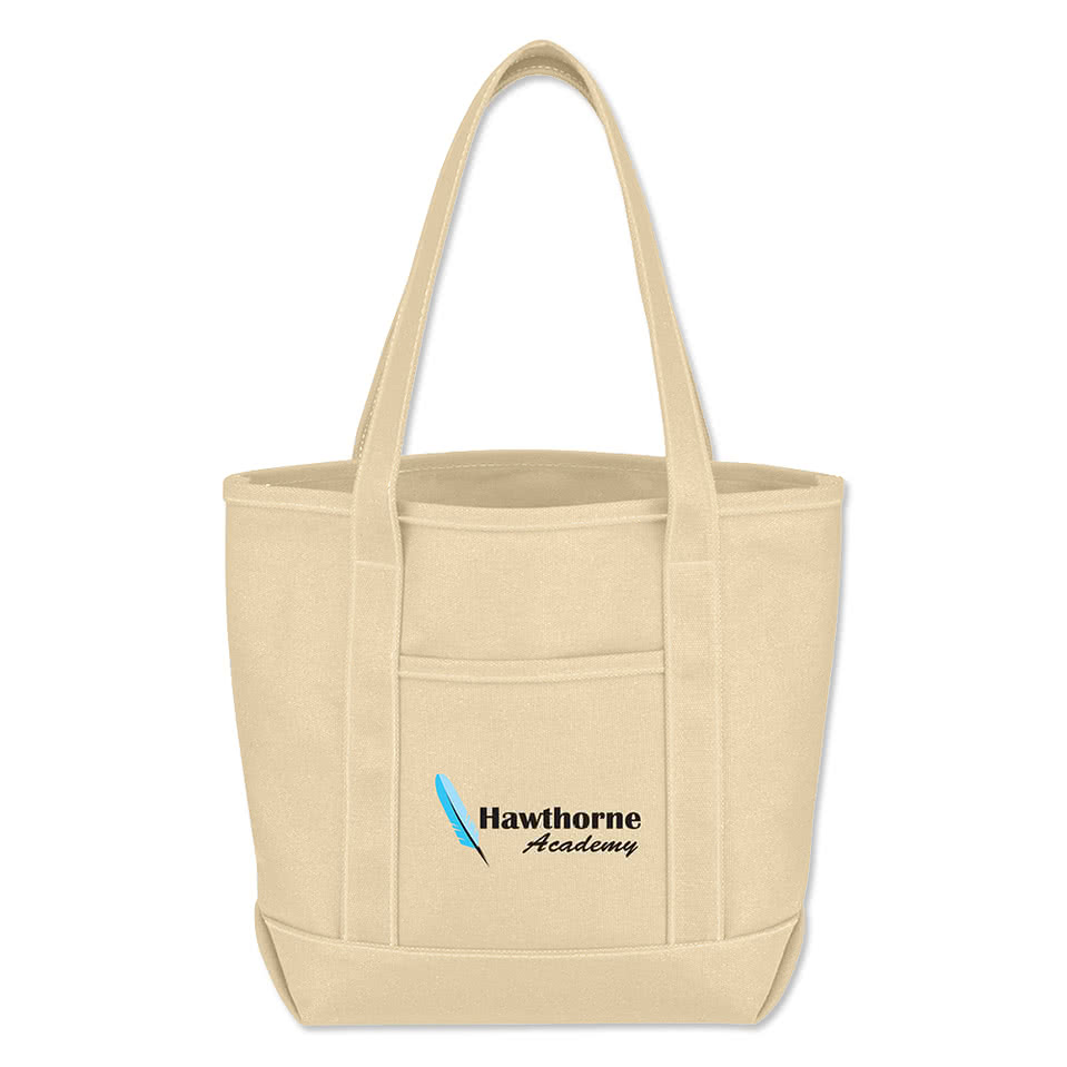 Medium Cotton Canvas Pocket Tote Bag