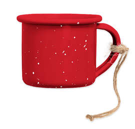 Mini Campfire Mug Ornament - Color: Red