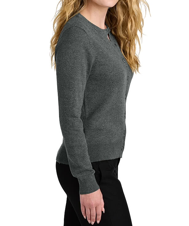 Port Authority Women’s Easy Care Crewneck Button-Front Cardigan