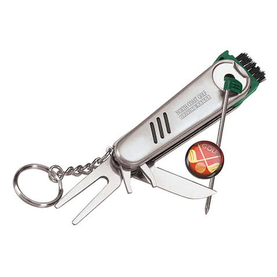Laser Engraved Golf Tool Keychain