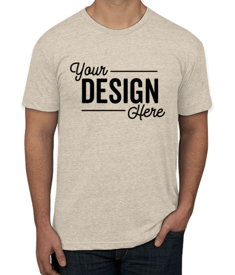 American Apparel Tri-Blend Crewneck Track T-shirt in Tri-Cream