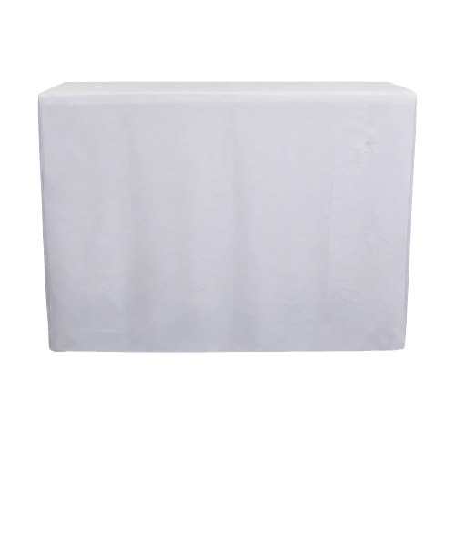 Full Color 4' Fitted Throw Tablecloth in White