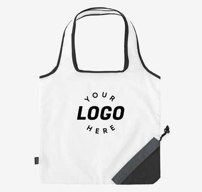 Contrast Foldaway Shopper Tote Bag-default