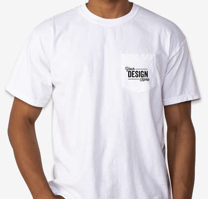 Custom Comfort Colors 100% Cotton Pocket T-shirt Design Short