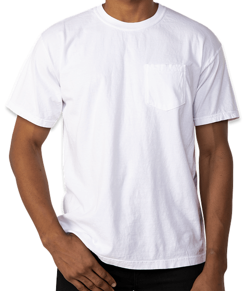 Custom Comfort Colors 100% Cotton Pocket T-shirt - Design Short Sleeve T- shirts Online at CustomInk.com