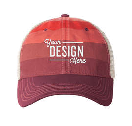 Legacy Old Favorite Trucker Hat - Color: Red Stripe / Khaki