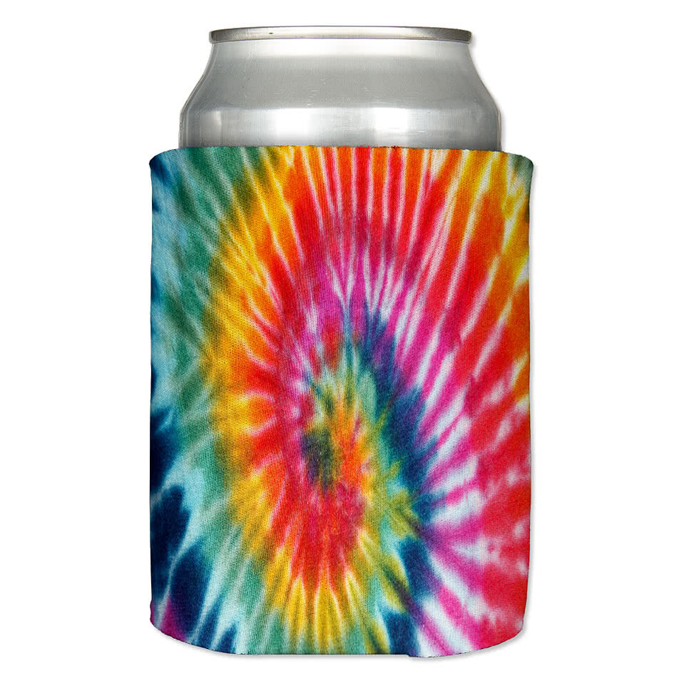 Full Color Tie-Dye Foldable Can Cooler