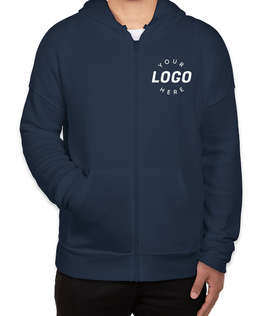 Bella + Canvas Sponge Fleece Zip Hoodie - Color: Navy