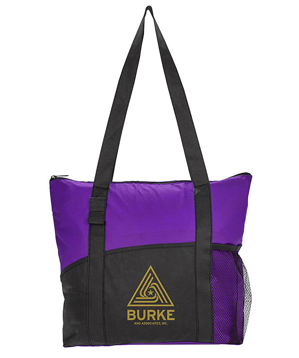 Full Color Poly Pro Medium Two-Tone Pocket Tote Bag