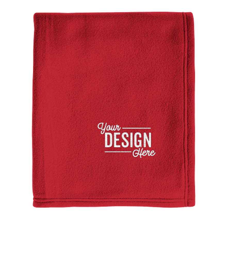 Chenille Plush Blanket in Red