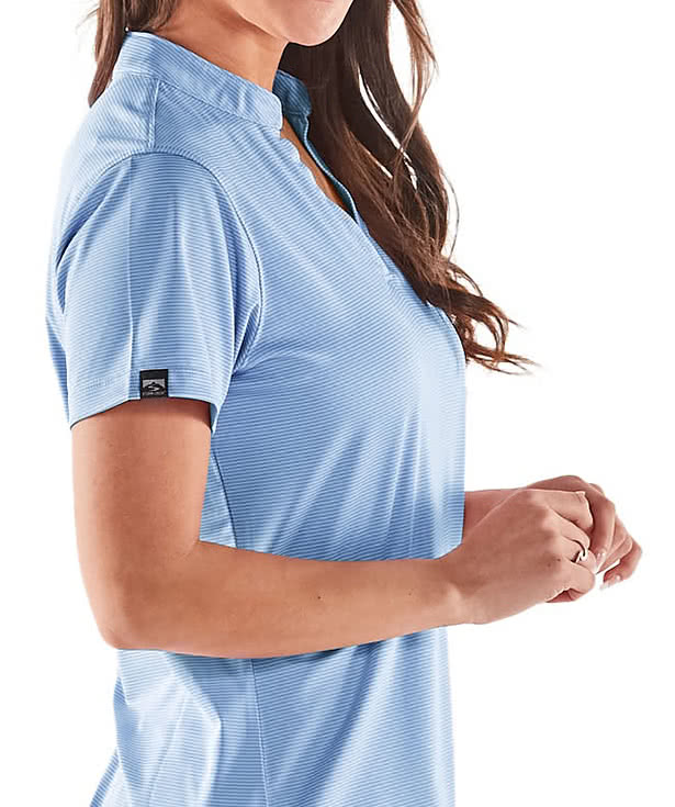 Storm Creek Women's Optimist Microstripe Performance Polo - Printed