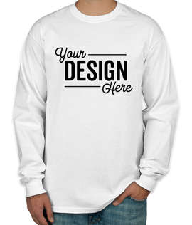 Canada - Gildan Ultra Cotton Long Sleeve T-shirt - Color: White
