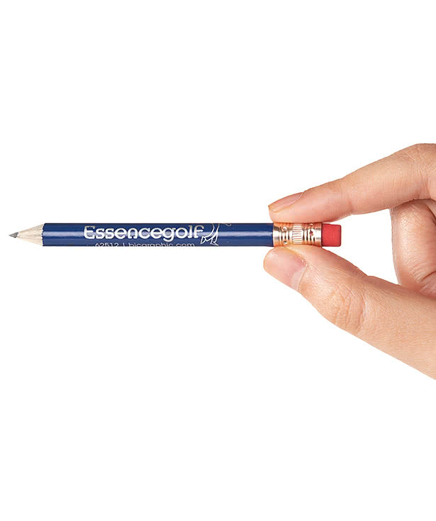 Round Wood Golf Pencil with Eraser