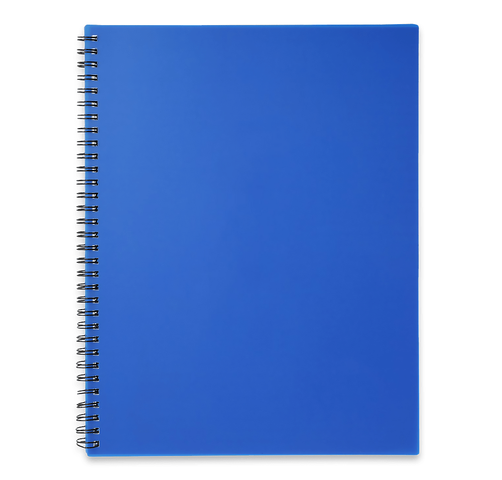 Large Plastic Cover Spiral Notebook-default