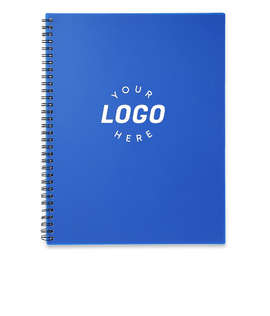 Large Plastic Cover Spiral Notebook - Color: Blue