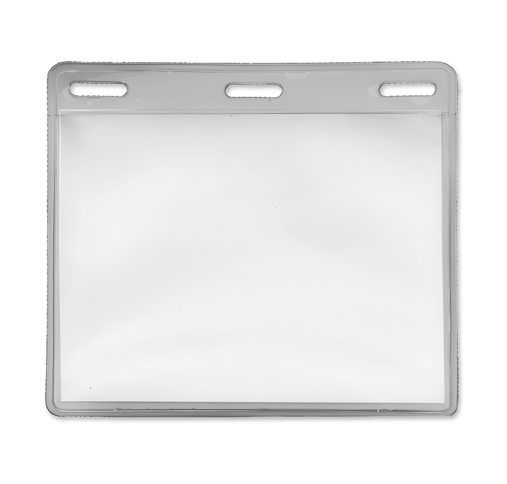 4" x 3" Horizontal Vinyl Badge Pouch-default