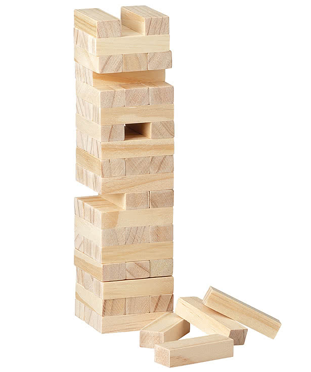 Tumbling Tower Wood Block Stacking Game