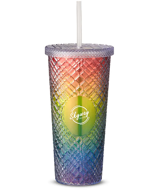 22 oz. Sparkle Insulated Tumbler with Straw