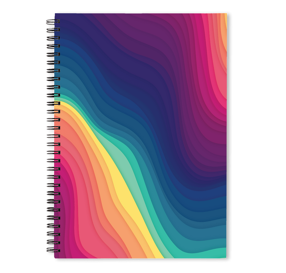 Wavy JournalBooks ® Spiral Notebook-default