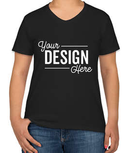 Hanes Women’s Essential-T V-Neck T-shirt - Color: Black