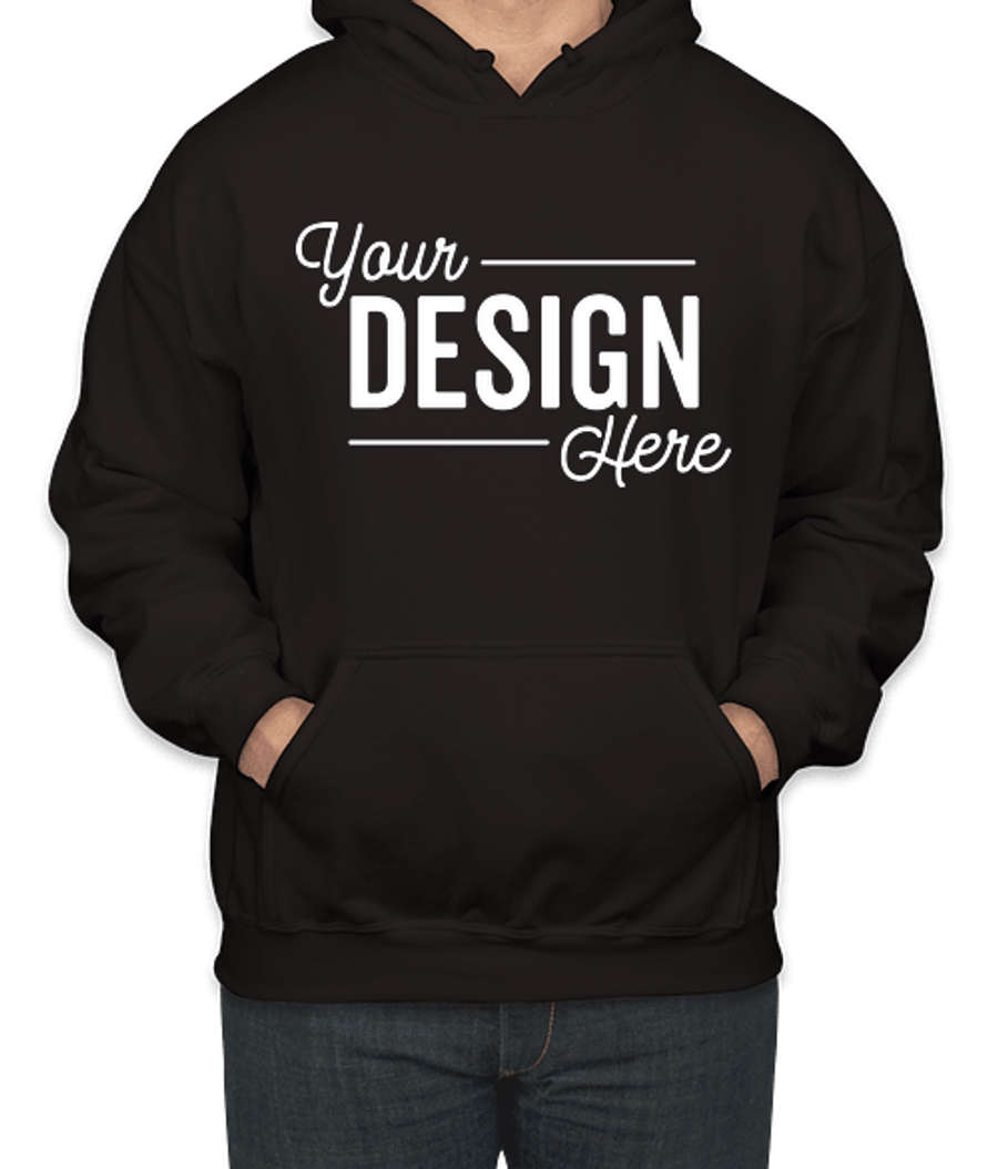Gildan Midweight 50/50 Pullover Hoodie in Black