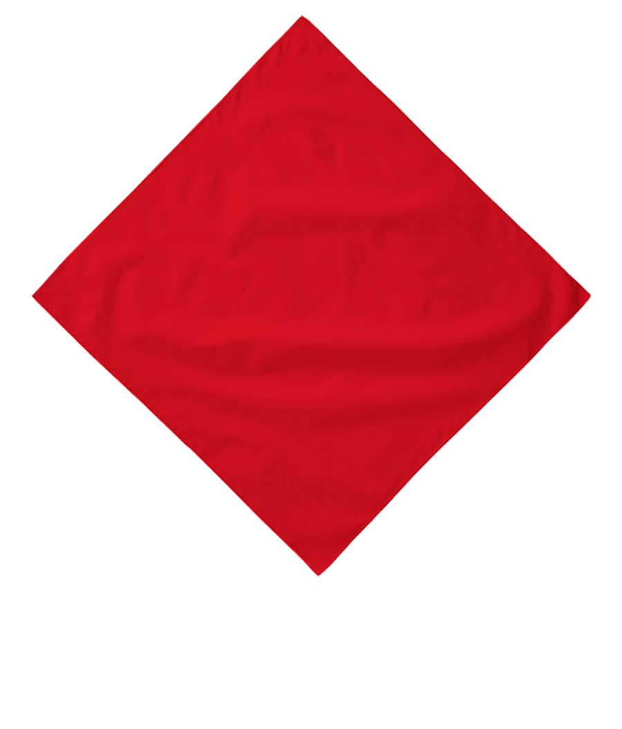 Augusta 100% Cotton Solid Bandana (Corner Design) in Red