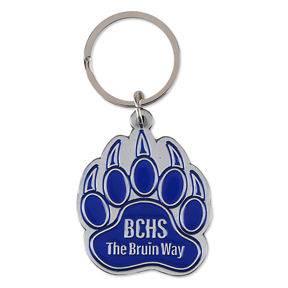 1.75" x 1.75" Die Cut Enamel Keychain