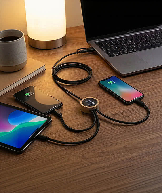 Cirrina Light Up Charging Cable w/Bamboo