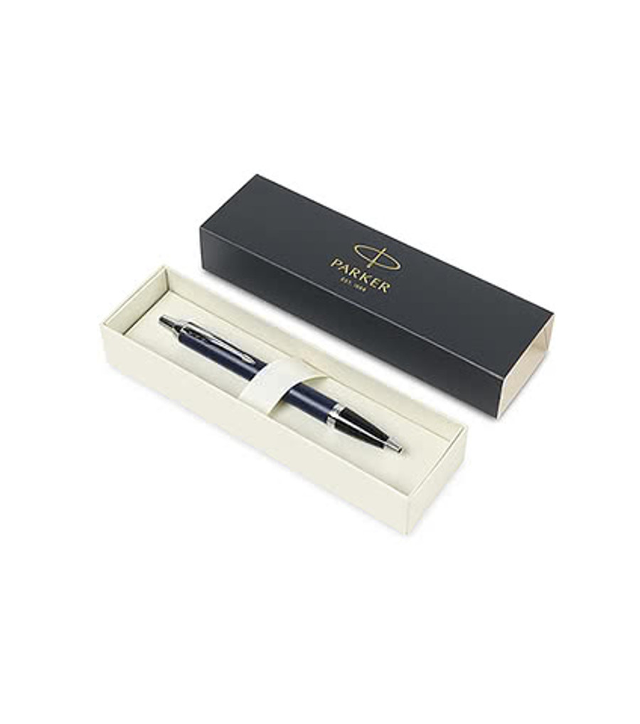 Parker IM Matte Finish Ballpoint Pen (black ink) in Blue Matte - Silver Trim
