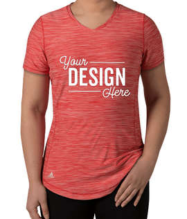 Adidas Women's Tech Heathered Performance Shirt - Color: Collegiate Red Melange