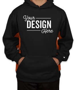 Badger Performance Pullover Hoodie - Color: Black / Burnt Orange
