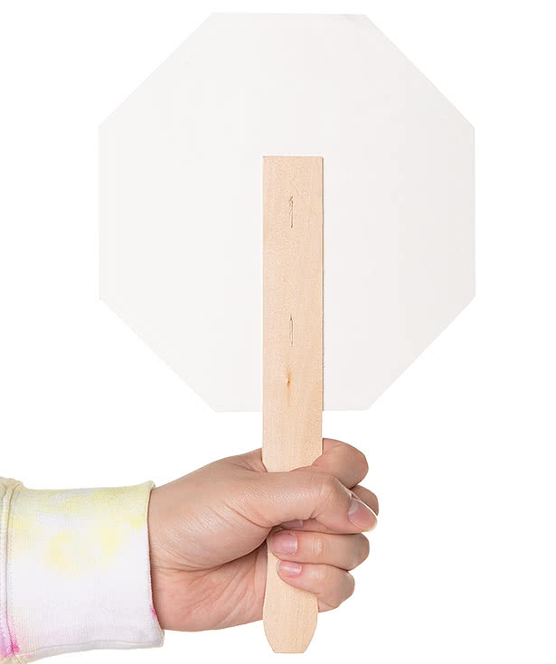 Full Color Octagon Hand Fan