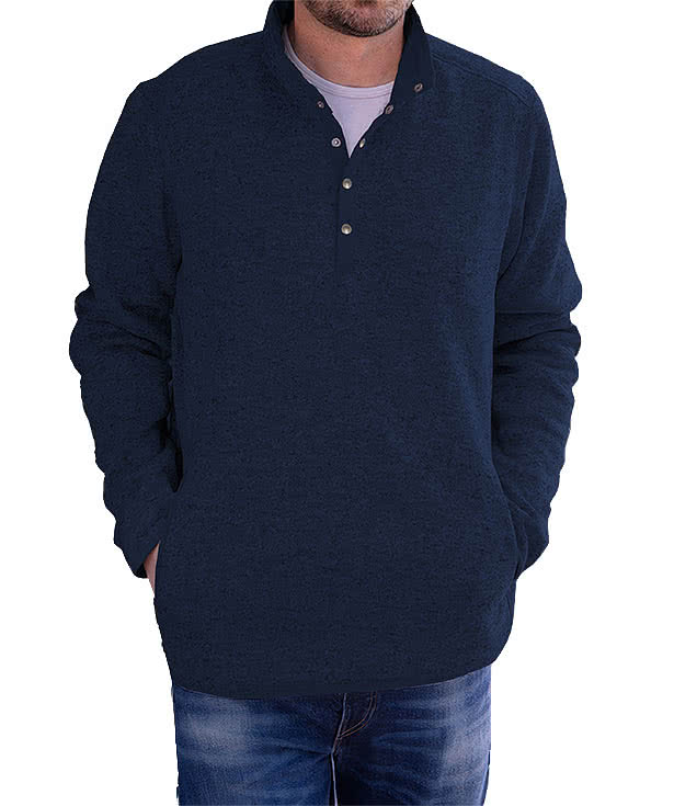 Custom Fossa Apparel Casa Sweater Fleece Snap Pullover - Design