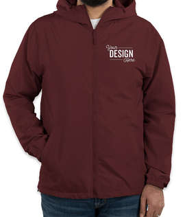 Independent Trading Solid Lightweight Full Zip Jacket - Color: Maroon