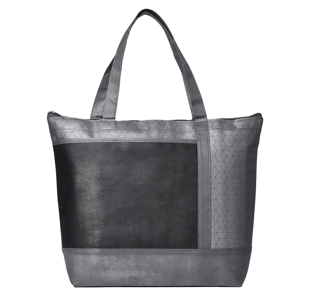 Hexagon Pattern Non-Woven 18 Can Cooler Tote Bag-default