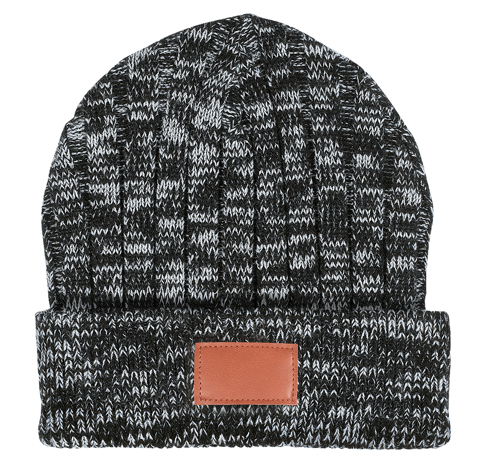 Heathered Knit Cuffed Rib Beanie-default