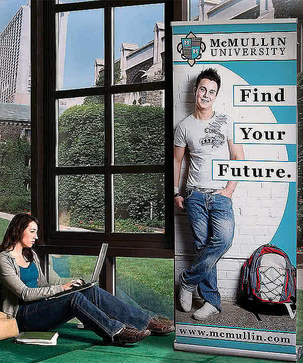 Full Color 31.5" x 81.6" Stratus Retractable Banner Kit