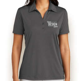 TravisMathew Women's Coto Performance Polo - Color: Quiet Shade Grey / Black