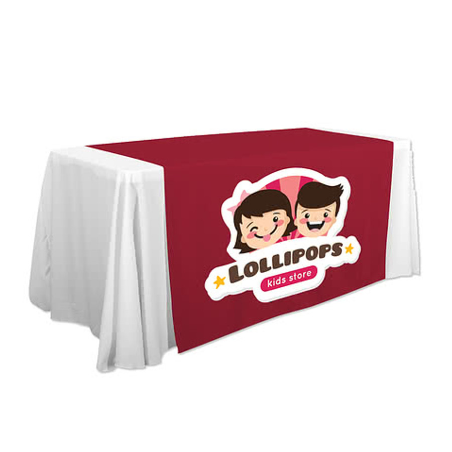 Full Color 57" LazerLine Table Runner in Cherry