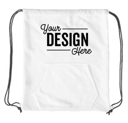 Port & Company Sweatshirt Drawstring Bag - White
