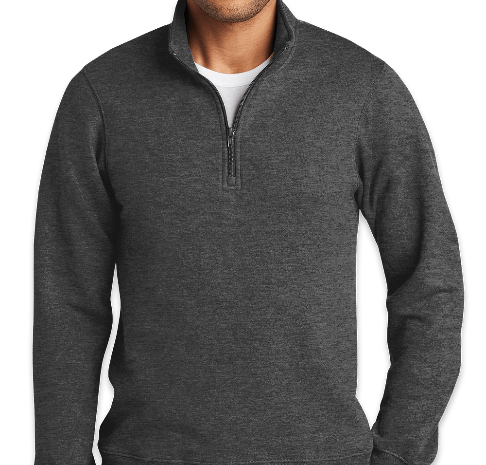 Port & Company Fan Favorite Quarter Zip Sweatshirt - Embroidered-default