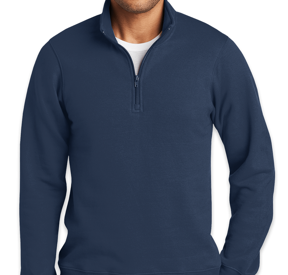 Port & Company Fan Favorite Quarter Zip Sweatshirt - Embroidered-default